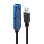 Lindy 43362 USB Kabel USB 3.2 Gen 1 (3.1 Gen 1) 30 m USB A 5 Gbit/s Schwarz, Blau