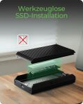 ICY BOX IB-1920M-C42, Gehäuse für NVMe M.2 SSD mit USB4 Gen 3x2 (40 Gbit/s), mit USB Type-C zu USB Type-C Kabel und Gummifixierung