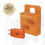CLUB3D CAC-3023 Ladegerät für Mobilgeräte Smartphone, Universal Orange AC Schnellladung Drinnen