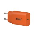 CLUB3D CAC-3023 Ladegerät für Mobilgeräte Smartphone, Universal Orange AC Schnellladung Drinnen