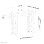 Neomounts LED-VW1000BLACK Videowall-Wandhalterung 40-75" - Pull-Out - max 50 kg