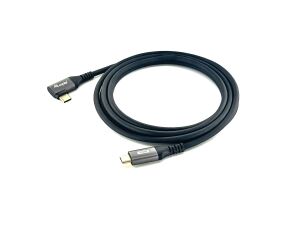 Equip USB 2.0 C auf C 90° abgewinkeltes Kabel, Stecker/Stecker, 1,0 m, 100 W mit Emark-Chip