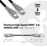 CLUB3D Premium High Speed HDMI™ 2.0 4K60Hz UHD Kabel 1 meter
