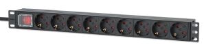 Intellinet 715133 Stromverteilereinheit (PDU) 9 AC-Ausgänge 1U Schwarz