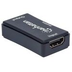 Manhattan 4K HDMI-Repeater, Aktive HDMI-Signalverstärkung, 4K@60Hz, verlängert 4K-Video und Audio auf bis zu 40 m