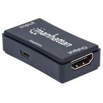 Manhattan 4K HDMI-Repeater, Aktive HDMI-Signalverstärkung, 4K@60Hz, verlängert 4K-Video und Audio auf bis zu 40 m