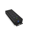 ICY BOX IB-HUB1703-QC3, 7 Port USB 3.2 Gen 1 mit 1x QC 3.0 Ladeanschluss + 2x BC 1.2 Ladeanschlüsse, Aluminium-Gehäuse, mit 12 V/5 A Netzteil