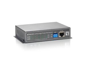 LevelOne 5-Port-Fast Ethernet-PoE-Switch, 4 PoE-Ausgängen, 120W