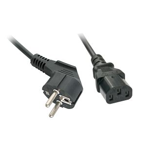 Lindy 30335 Stromkabel Schwarz 2 m Netzstecker Typ F C13-Koppler