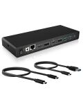 ICY BOX IB-DK2245AC, DisplayLink™, 2x DisplayPort™ oder 2x HDMI® Schnittstelle bis zu 4096x2160@60 Hz