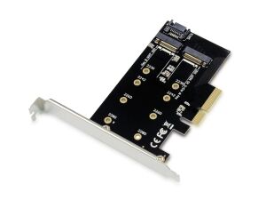 Conceptronic EMRICK 2-in-1-M.2-SSD-PCIe-Adapter SATA AHCI NVMe