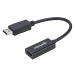 Manhattan Passiver DisplayPort auf HDMI-Kabeladapter, DisplayPort-Stecker auf HDMI-Buchse, 1080p@60Hz, schwarz