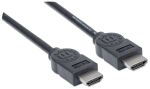 Manhattan High Speed HDMI Kabel, 4K@30Hz, 3D, HDMI Stecker auf Stecker, geschirmt, schwarz, 1,8 m