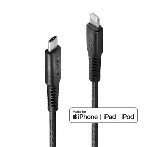 Lindy 31285 Lightning-Kabel 0,5 m Schwarz