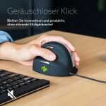 R-Go Tools Ergonomische Maus R-Go HE Break mit Pausensoftware, groß (Handlänge ≥ 185mm), für Linkshänder, verkabelt, schwarz