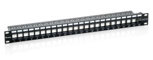 Equip 24-Port Keystone Cat.6 Ungeschirmtes Patch Panel, Schwarz