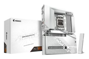 GIGABYTE B850 AORUS STEALTH ICE Mainboard – Unterstützt AMD Ryzen 9000 Serie CPUs, digitales 14+2+2 Phasen VRM, bis zu 8200 MHz DDR5 (OC), 2 x PCIe 5.0 + 2 x PCIe 4.0 M.2, Wi-Fi 7, 5 GbE LAN, USB 3.2 Gen 2