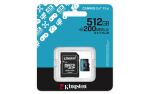 Kingston Technology 512GB microSDXC Canvas Go Plus Gen4 200 MB/s A2 U3 V30-Karte + Adapter