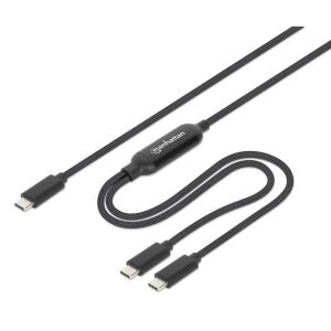 Manhattan 355810 USB Kabel 2 m USB C 2 x USB C 100 W Schwarz