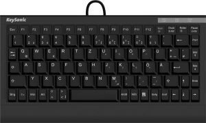 KeySonic ACK-595C+ (US) Mini-Tastatur, SoftSkin, Combo, schwarz