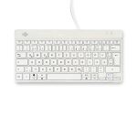 R-Go Tools Ergonomische Tastatur R-Go Compact Break, kompakte Tastatur mit Pausensoftware, QWERTZ (DE), Kabelgebunden, Weiß