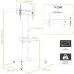 Techly ICA-TR6 TV-Halterung 165,1 cm (65") Schwarz