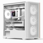 Aerocool D301A Mini Tower Weiß, Holz
