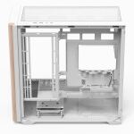 Aerocool D301A Mini Tower Weiß, Holz