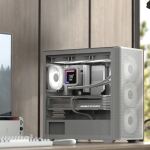 Aerocool D301A Mini Tower Weiß, Holz