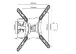 Equip 13"-55" Schwenkbare TV-Wandhalterung