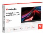 Verbatim Portable 15.6" FHD Touch Monitor LIGHT Tragbarer Monitor Schwarz 39,6 cm (15.6") LCD 1920 x 1080 Pixel