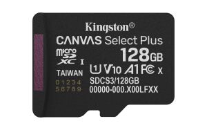 Kingston Technology 128GB micSDXC Canvas Select Plus Gen3 150R A1 (Ohne SD-Adapter)