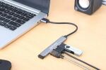 Manhattan 168427 Schnittstellen-Hub USB 3.2 Gen 1 (3.1 Gen 1) Type-A 5000 Mbit/s Grau