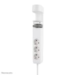 Neomounts DS22-840WH6 Tischsteckdose mit Klemme und USB-C- und USB-A-Anschlüssen - Schnellladung