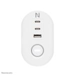 Neomounts DS22-840WH6 Tischsteckdose mit Klemme und USB-C- und USB-A-Anschlüssen - Schnellladung
