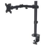 Manhattan Tischhalterung mit Monitorarm für ein Display, Für ein Display von 13" bis 32" und bis zu 8 kg, zweifach schwenkbar, schwarz