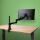 R-Go Tools Monitorarm R-Go Caparo, verstellbarer Einzelmonitorarm mit Gasfeder, 100% Zirkular, 3-9 kg Tragkraft, schwarz