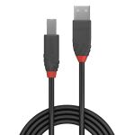 Lindy 36670 USB Kabel USB 2.0 0,2 m USB A USB B 0,48 Gbit/s Schwarz, Grau