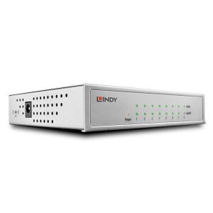 Lindy 25045 Netzwerk-Switch Managed Gigabit Ethernet (10/100/1000) Power over Ethernet (PoE) Silber