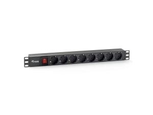 Equip 333283 Stromverteilereinheit (PDU) 8 AC-Ausgänge 1U Schwarz