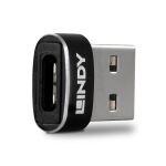 Lindy 41884 Kabeladapter USB Type-A USB Type-C Schwarz