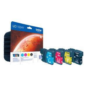 Brother LC1100HYVALBP Druckerpatrone 4 Stück(e) Original Hohe (XL-) Ausbeute Schwarz, Cyan, Magenta, Gelb