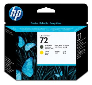 HP 72 Mattschwarz/Gelb DesignJet Druckkopf