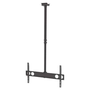 Manhattan Universal TV-Deckenhalterung, Geeignet für Bildschirme von 37" bis 70"* und bis zu 50 kg, 0Â° bis -15Â° neigbar, 360Â° schwenkbar, Teleskopstange 105 bis 156 cm ausziehbar, schwarz