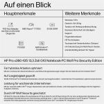 HP Pro x360 435 G10 Wolf Pro Security Edition AMD Ryzen™ 7 7730U Hybrid (2-in-1) 33,8 cm (13.3") Touchscreen Full HD 32 GB DDR4-SDRAM 1 TB SSD Wi-Fi 6 (802.11ax) Windows 11 Pro Silber