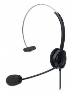 Manhattan 180498 Kopfhörer & Headset Kabelgebunden Kopfband Büro/Callcenter USB Typ-A Schwarz