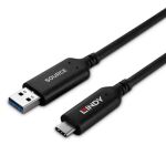Lindy 43396 USB Kabel USB 3.2 Gen 1 (3.1 Gen 1) 25 m USB A USB C 5 Gbit/s Schwarz