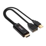 CLUB3D CAC-1331 Videokabel-Adapter 0,25 m HDMI DisplayPort Schwarz