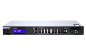QNAP QGD-1600P Managed Gigabit Ethernet (10/100/1000) Power over Ethernet (PoE) 1U Schwarz, Grau