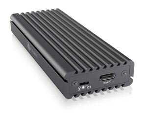 ICY BOX IB-1817MC-C31, Type-C® USB 3.2 Gen 2 zu PCIe NVMe & SATA M.2 2230/2242/2260/2280 SSD Gehäuse mit Schreibschutz